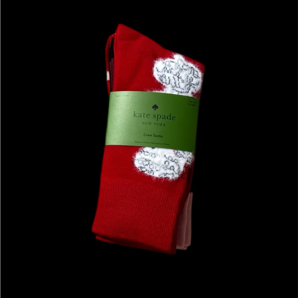 Kate Spade Kensey Poodle Crew socks fits women’s sz 5-10